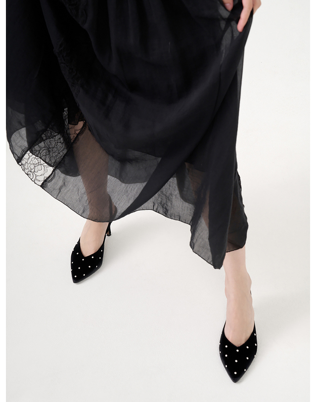 에뗄린 Etoile Mules Slingback 에뚜왈 뮬 슬링백 - Black 블랙 착용컷
