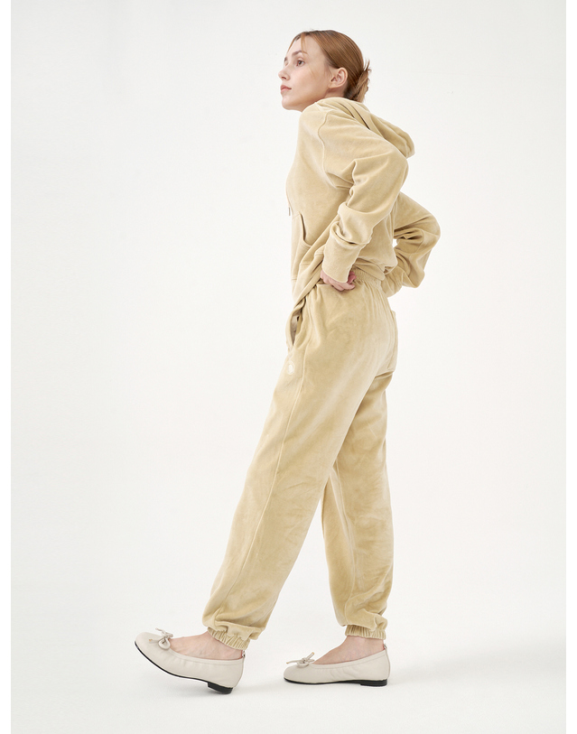 에뗄린 Bonnet Ribbon Fur Flat Shoes 보네뜨 리본플랫 - Ivory 아이보리 착용컷