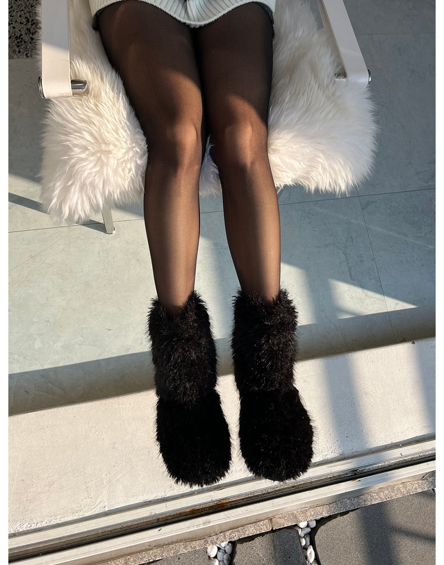 에뗄린 Teddy Ankle Boots 테디 앵클 부츠 - Teddy Black 착용컷