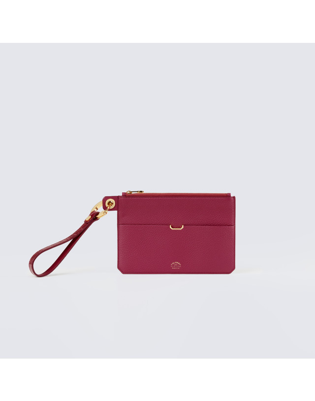 콜롬보 [콜롬보] CALF POUCH LARGE PINK 착용컷