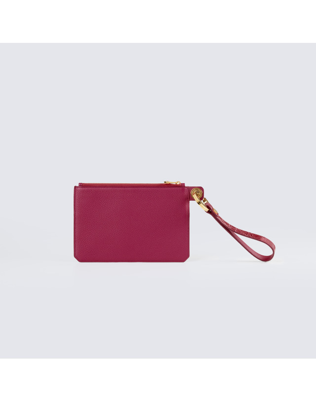 콜롬보 [콜롬보] CALF POUCH LARGE PINK 착용컷
