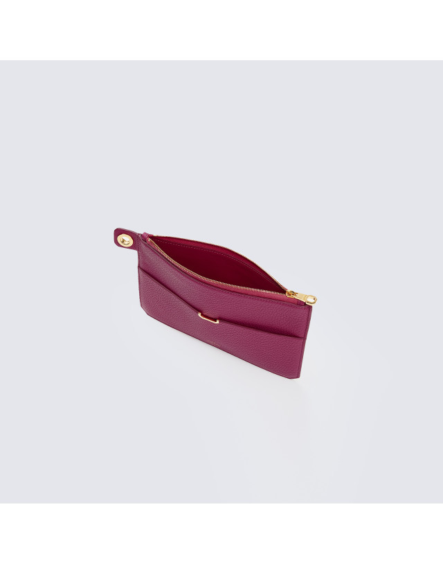 콜롬보 [콜롬보] CALF POUCH LARGE PINK 착용컷