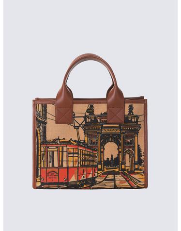 [콜롬보]TRAM TOTE MEDIUM BROWN