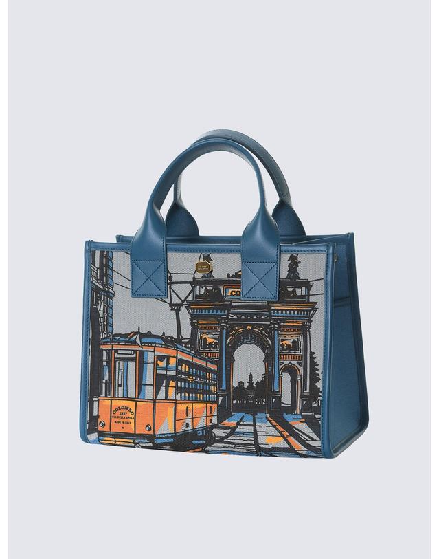 콜롬보 [콜롬보]TRAM TOTE MEDIUM BLUE 착용컷