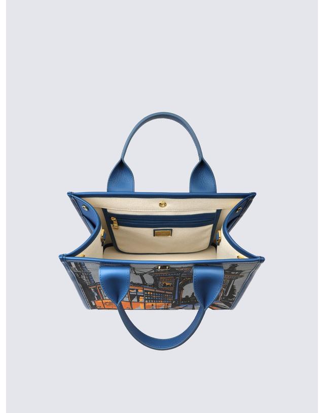콜롬보 [콜롬보]TRAM TOTE MEDIUM BLUE 착용컷