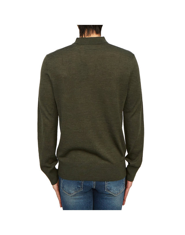 올세인츠 올세인츠 리폼 남성 카라 긴팔티셔츠 MK005D RYE GRASS GREEN ML 착용컷