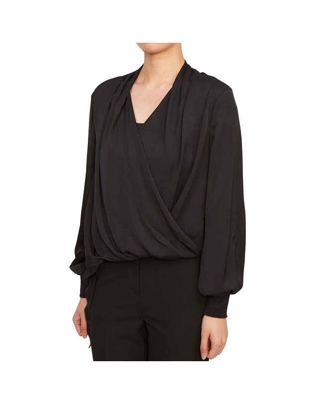 올세인츠 올세인츠 아비 여성 블라우스 WM074Z BLACK 착용컷