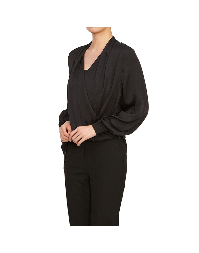 올세인츠 올세인츠 아비 여성 블라우스 WM074Z BLACK 착용컷