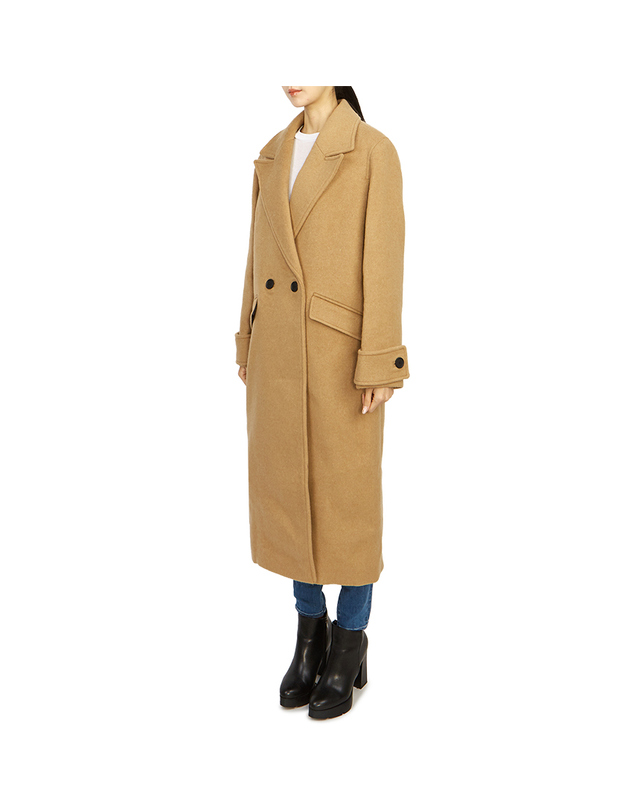 올세인츠 올세인츠 마벨 여성 코트 WO016Z CAMEL BROWN 착용컷