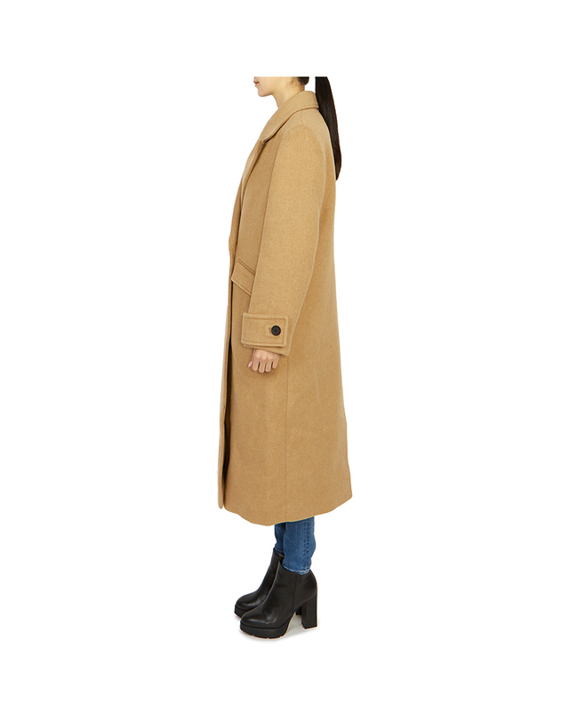 올세인츠 올세인츠 마벨 여성 코트 WO016Z CAMEL BROWN 착용컷