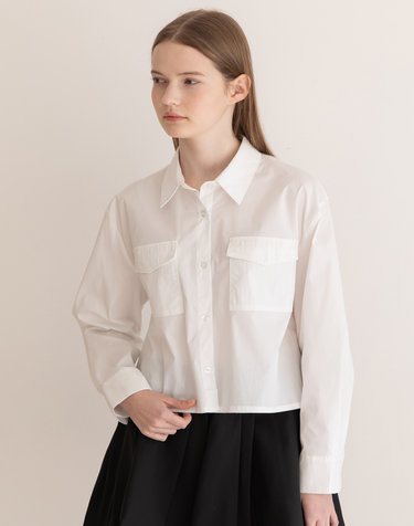 Standard crop shirt - White
