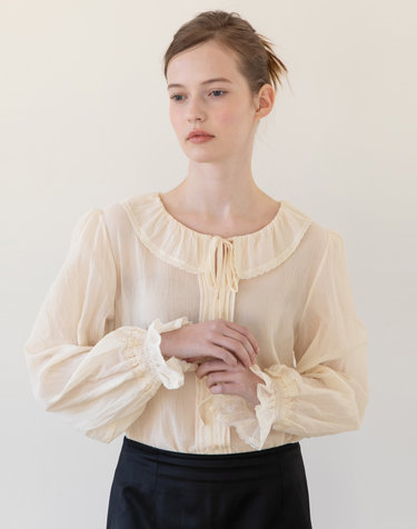 Chiffon blouse - Cream