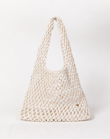 Net shoulder bag - White