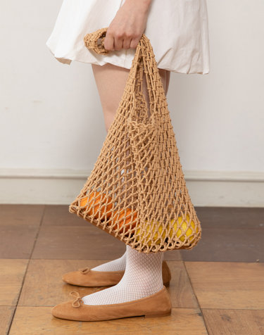 Net shoulder bag - Camel