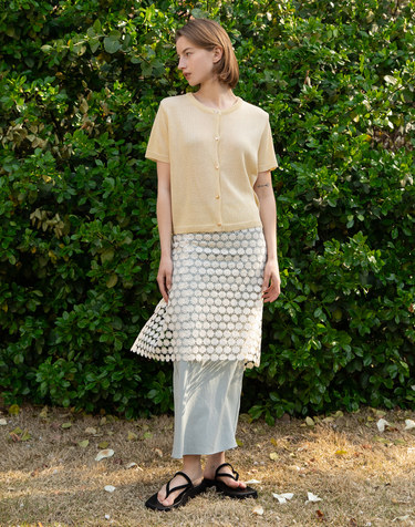 Layered lap skirt - Ivory
