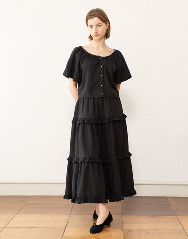 Cancan frill skirt - Black