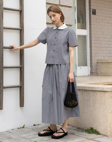 Stripe skirt - Black