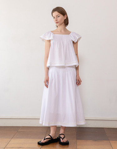 Cotton skirt - White