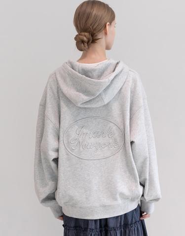 Logo hooded zip-up_2color