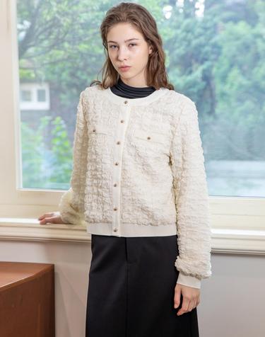Tweed pocket cardigan_2color