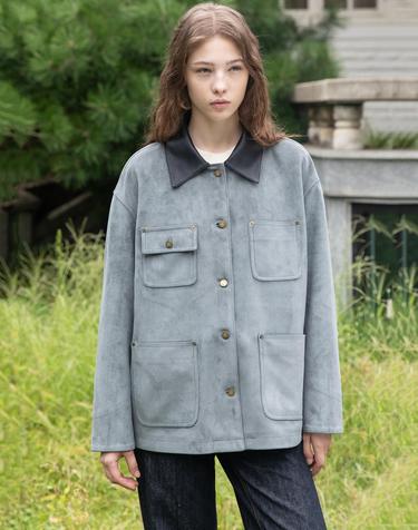 Suede work jacket_2color