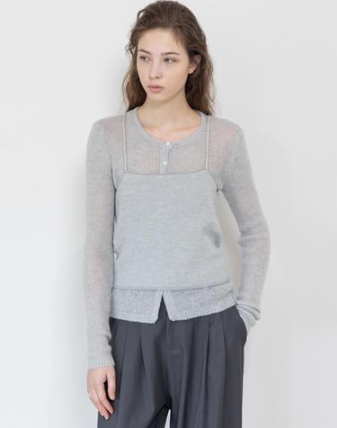 Bustier layered cardigan_2color