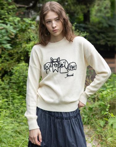 Puppy knit wear_2color