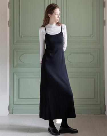 String slim knit dress_2color
