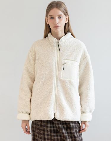 Over-fit Reversible Fleece Zip-up Jumper_2color