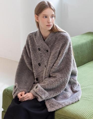 Double Button Fur Jacket_2color