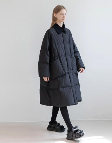 Oversized Coloring Long Padded Jacket_2color