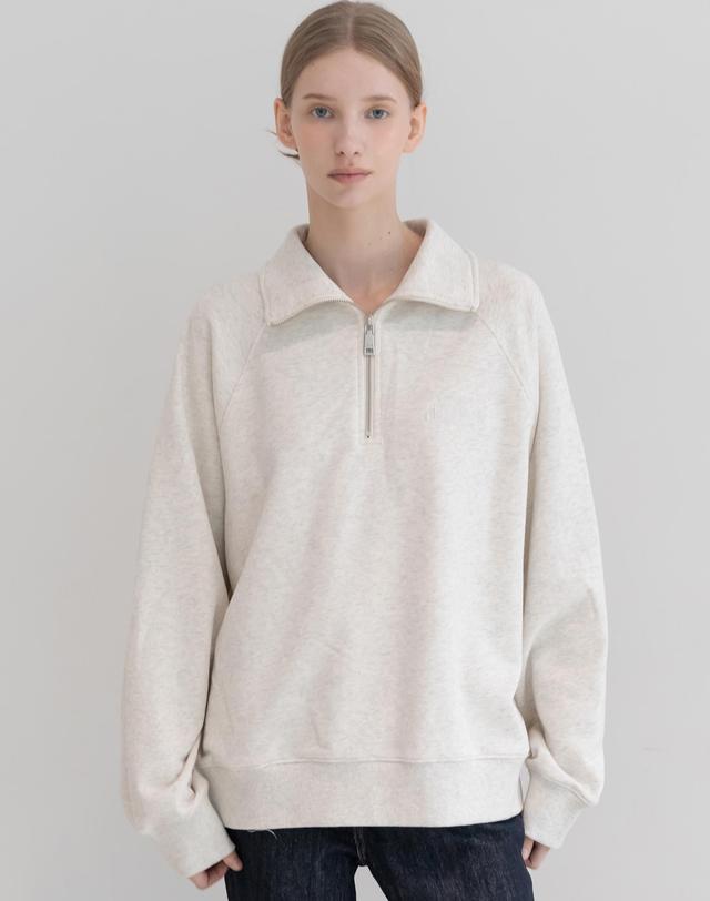 제이마크뉴욕 Logo half zip-up_2color 착용컷