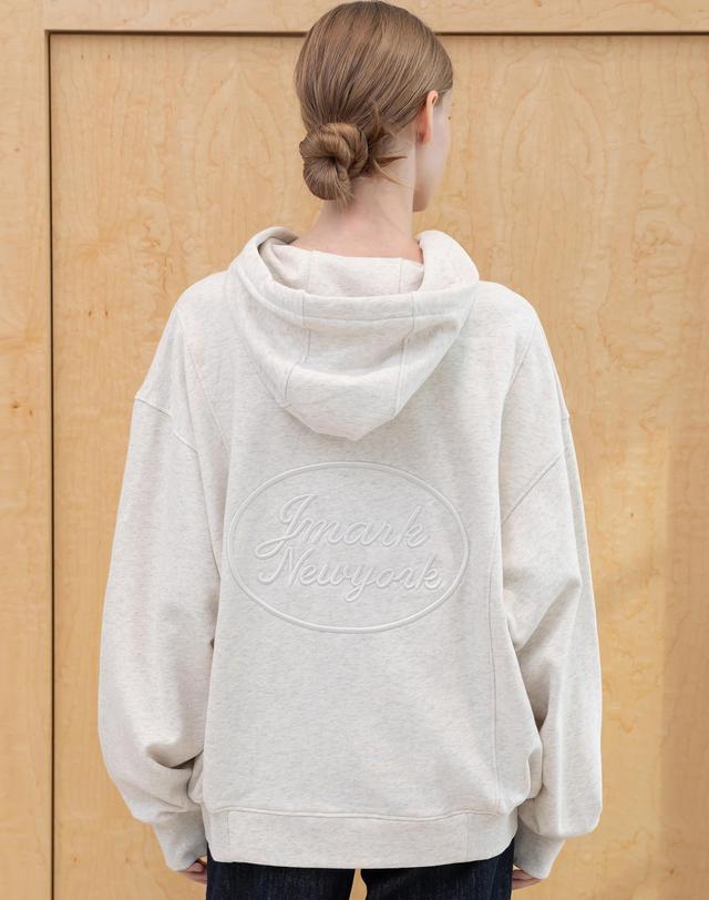 제이마크뉴욕 Logo hooded zip-up_2color 착용컷