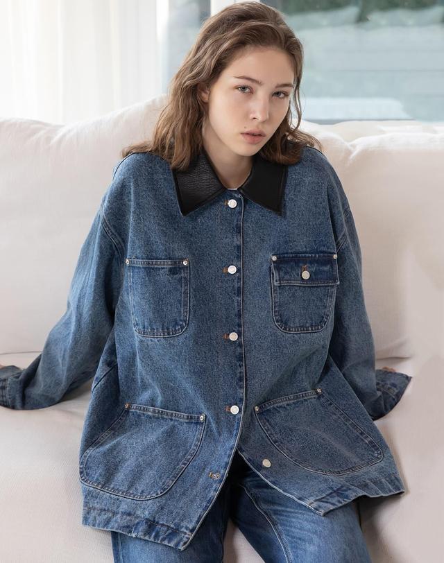 제이마크뉴욕 Denim work jacket_3color 착용컷