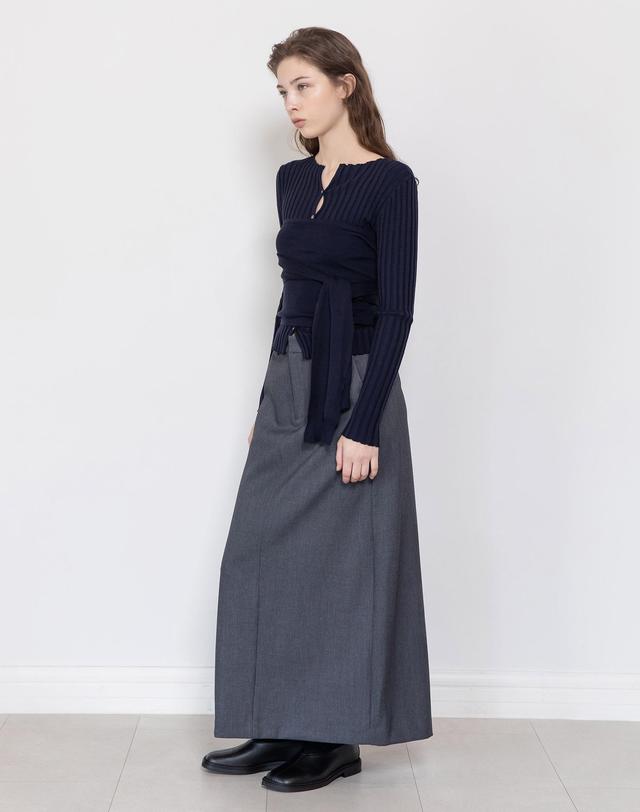 제이마크뉴욕 Slit long skirt_2color 착용컷