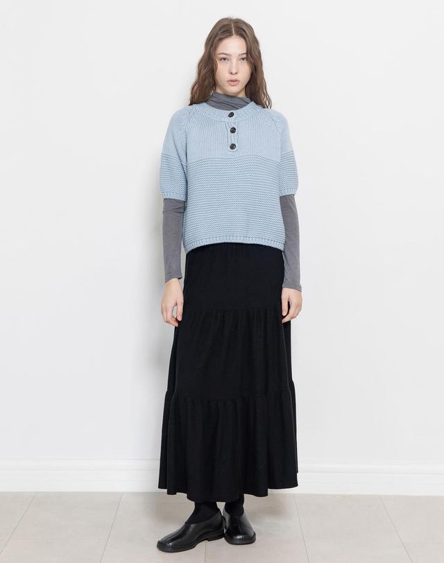 제이마크뉴욕 Cancan knit banded skirt_2color 착용컷