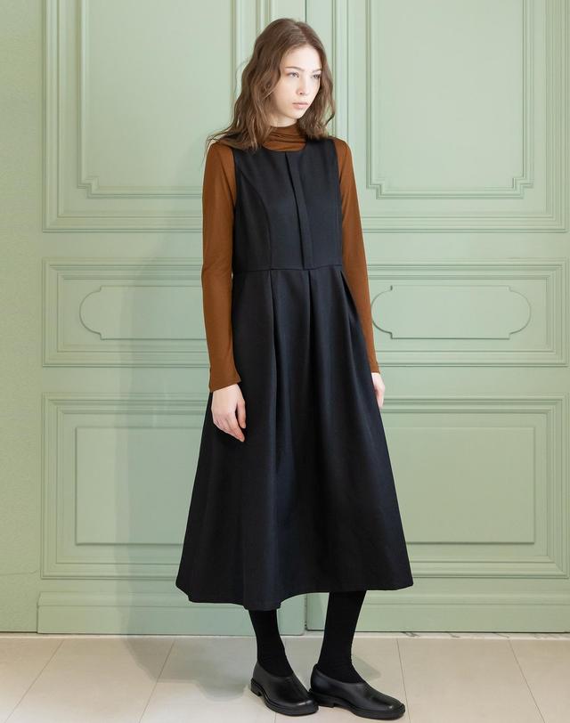 제이마크뉴욕 Sleeveless pintuck dress_2color 착용컷