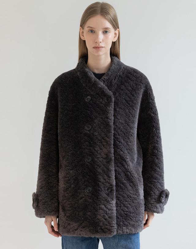 제이마크뉴욕 Double Button Fur Jacket_2color 착용컷