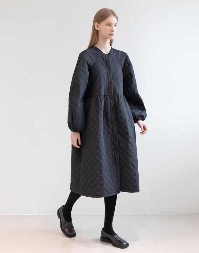 제이마크뉴욕 Quilting Balloon Dress_2color 착용컷