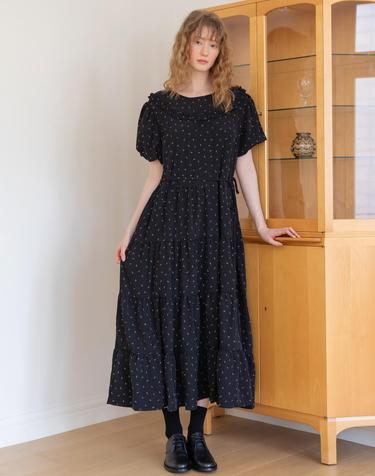 Puff sleeve dress_Black