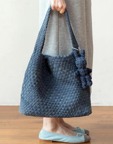 Soft mesh shourder bag_NAVY