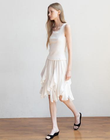 Ruffle banded skirt_2color