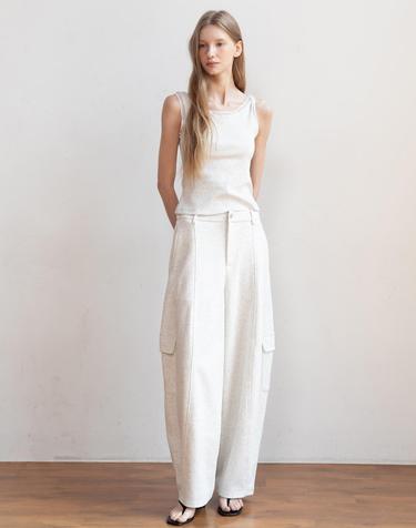 Pintuck banded pants_3color