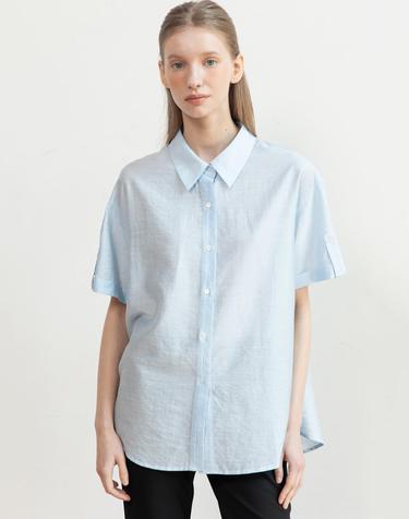 Loosefit roll-up blouse_2color