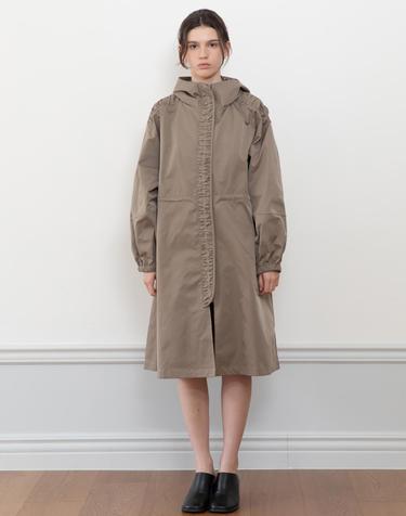 Hooded shirring outer_2color