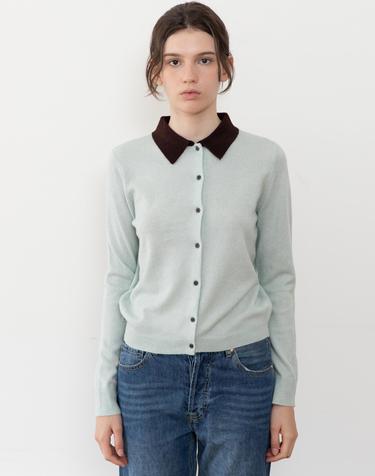 Collar coloring knitwear_2color
