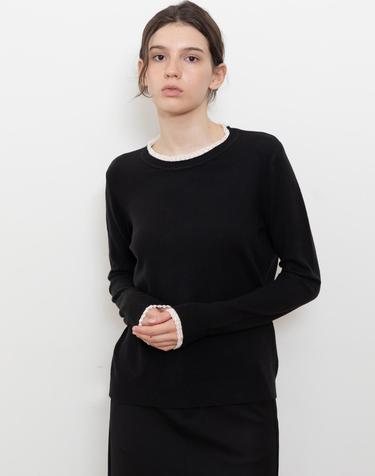 Lace layered knitwear_3color