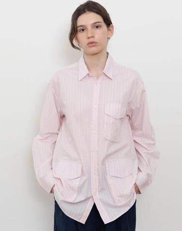 Oversized stripe shirt_2color