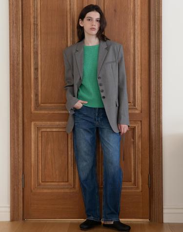 Tailored single slit jacket_2color