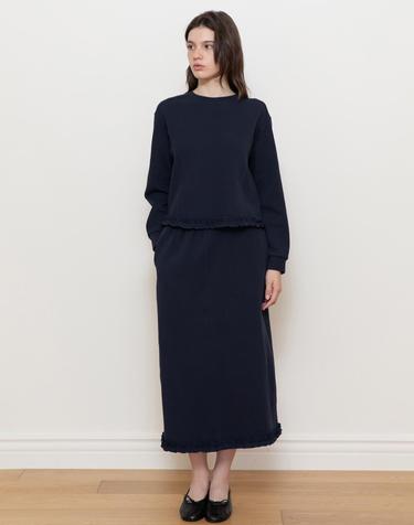 Frill sweat set-up_NAVY